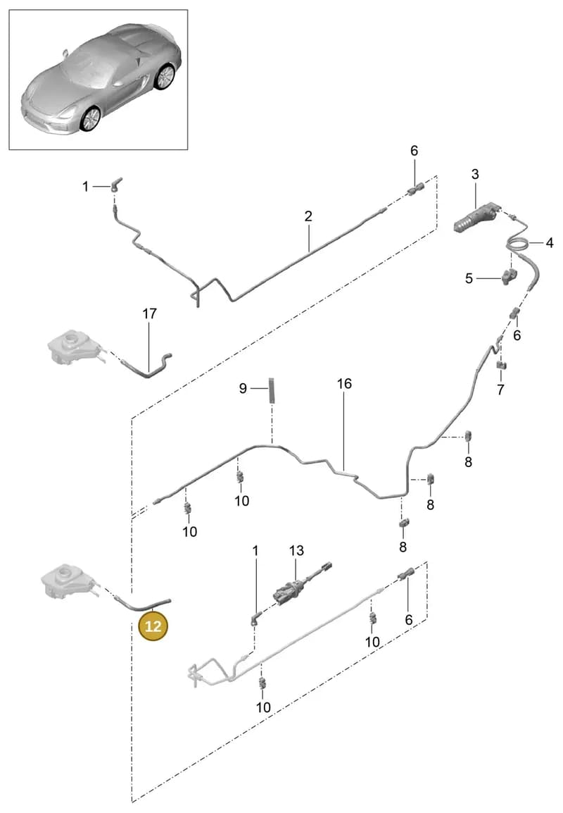 99142313703 — Porsche Boxster Spyder (2015-2016) diagram p46702008, position 12