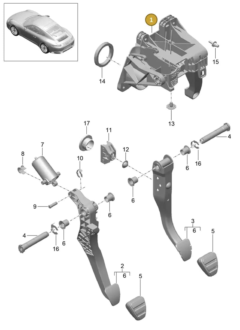 99142313703 — Porsche 911 (2016-2019) diagram p47702000, position 1