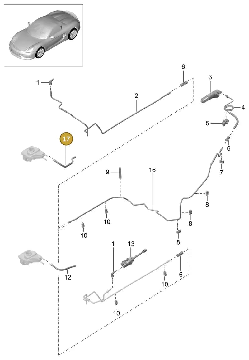 99142313802 — Porsche Boxster Spyder (2015-2016) diagram p46702008, position 17