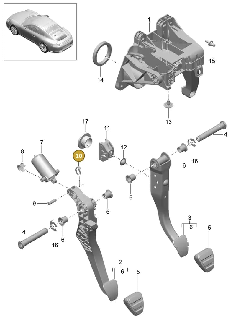 99142319310 — Porsche 911 (2016-2019) diagram p47702000, position 10