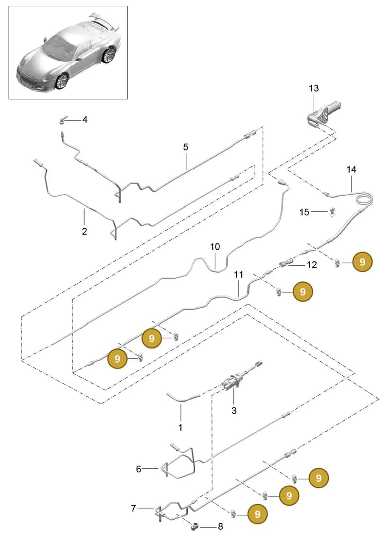 99142351402 — Porsche 911 (2013-2020) diagram p41702008, position 9
