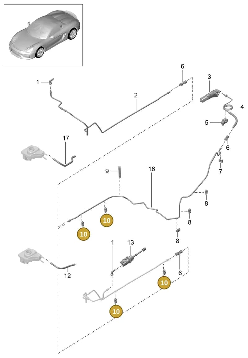 99142351402 — Porsche Boxster Spyder (2015-2016) diagram p46702008, position 10