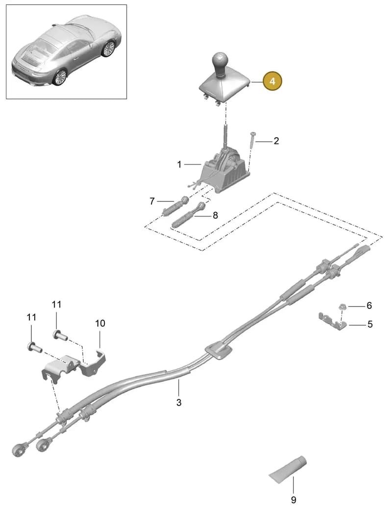 991424075178YR — Porsche 911 (2016-2019) diagram p47701000, position 4
