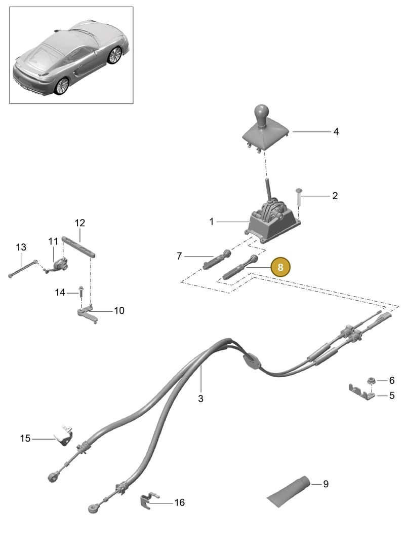 99142414700 — Porsche Cayman GT4 (2015-2016) diagram p45701000, position 8