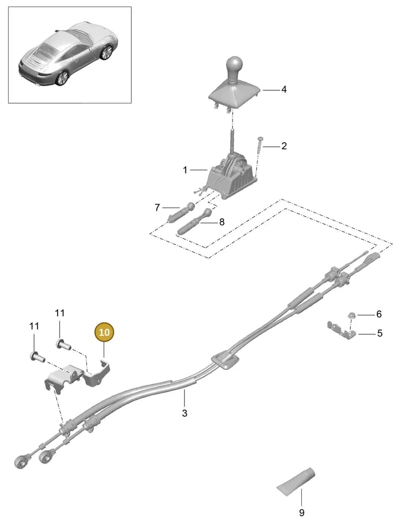 99142421100 — Porsche 991 Carrera 4 (2011-2016) diagram p38701000, position 10