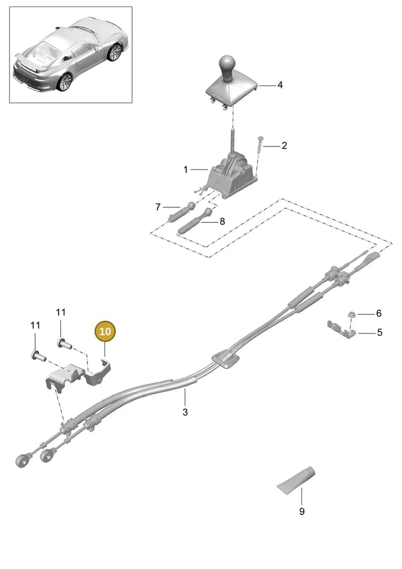 99142421100 — Porsche 911 (2013-2020) diagram p41701050, position 10