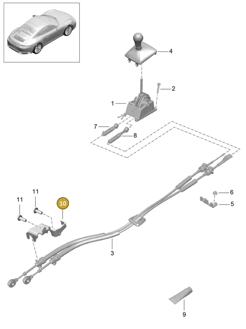 99142421100 — Porsche 911 (2016-2019) diagram p47701000, position 10