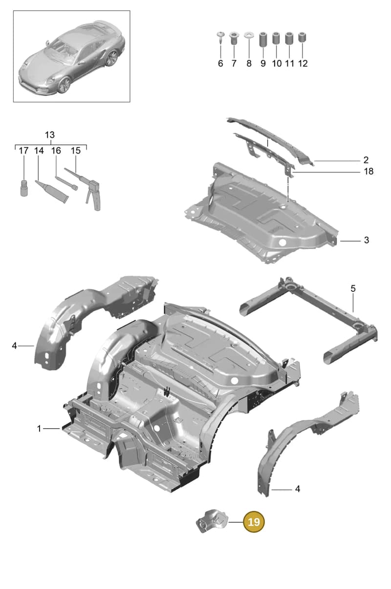 99150156201GRV — Porsche GT2 RS Clubsport (2013-2020) diagram p42801035, position 19