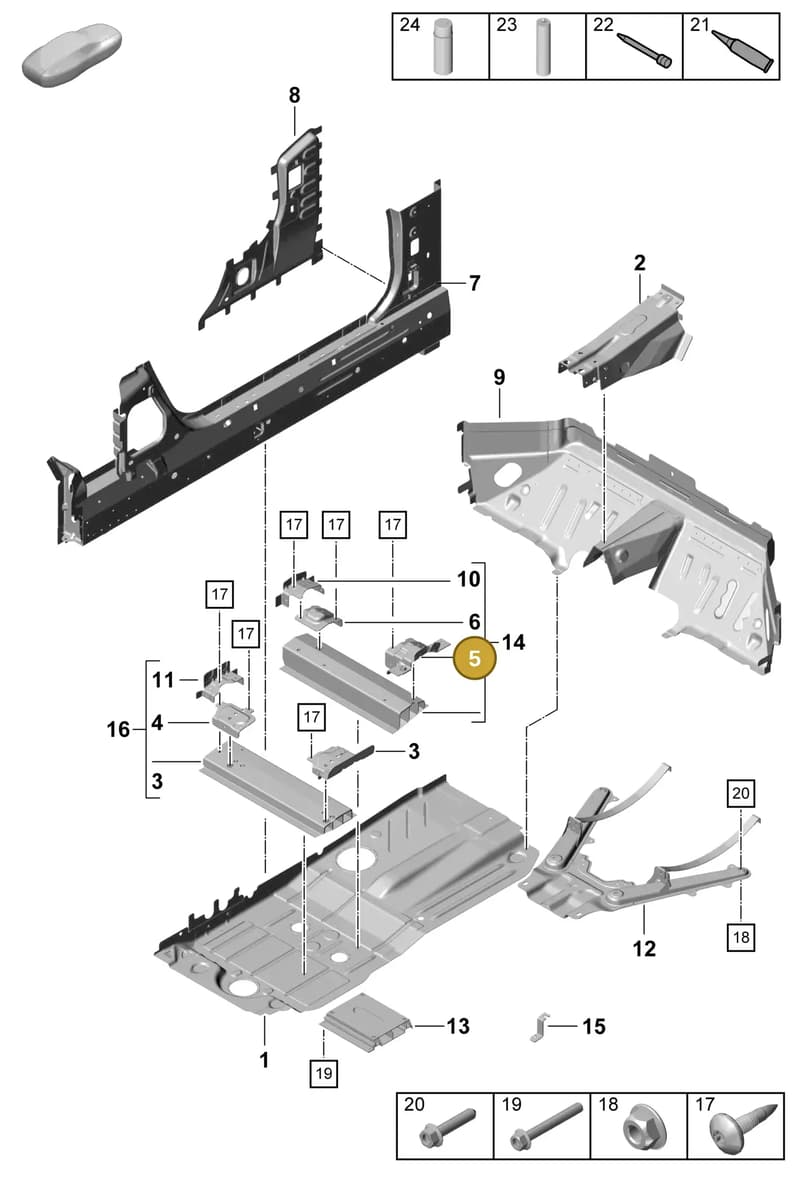 99150168700GRV — Porsche Boxster Spyder (2019-) diagram p55801200, position 5