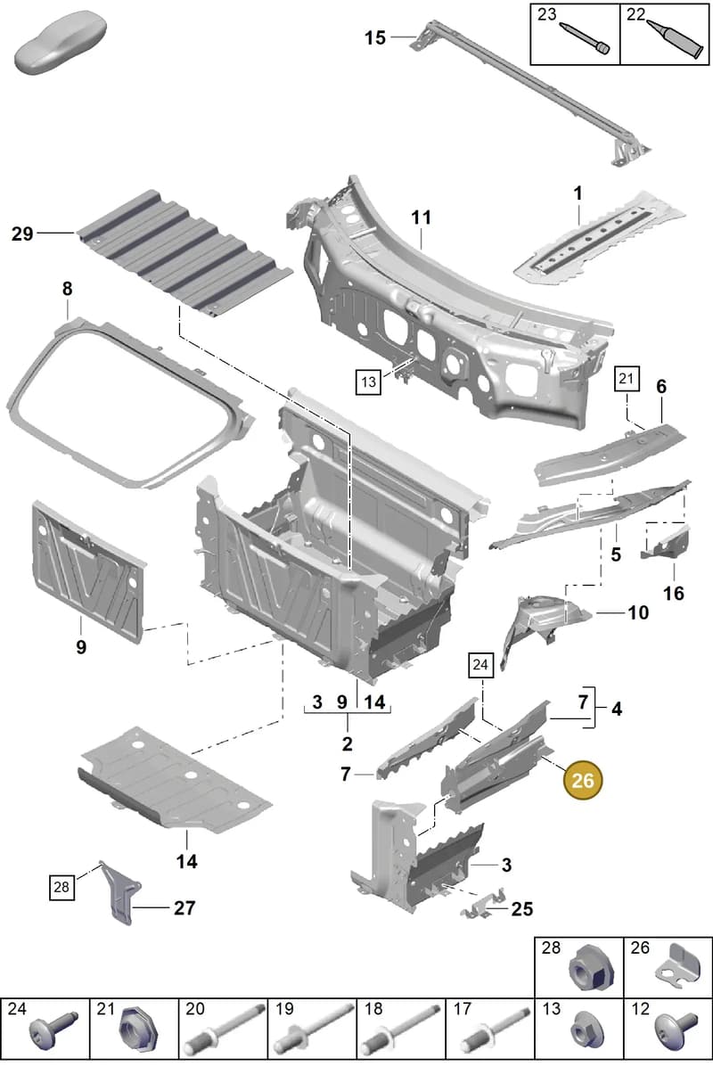 99150181500GRV — Porsche Boxster Spyder (2019-) diagram p55801100, position 26