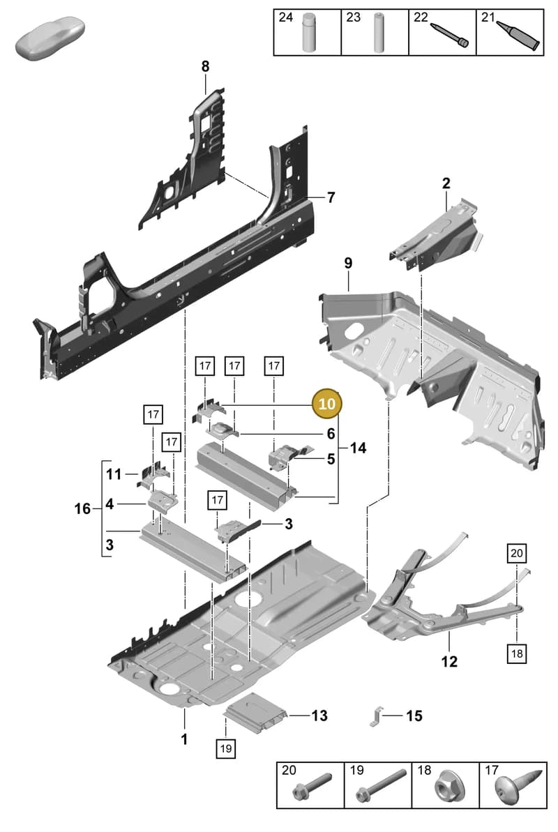 99150189400GRV — Porsche Boxster Spyder (2019-) diagram p55801200, position 10
