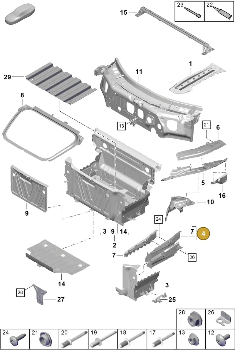 99150191401GRV — Porsche Boxster Spyder (2019-) diagram p55801100, position 4