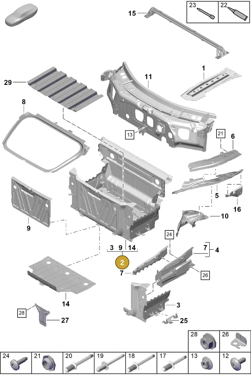 99150192000GRV — Porsche Boxster Spyder (2019-) diagram p55801100, position 2