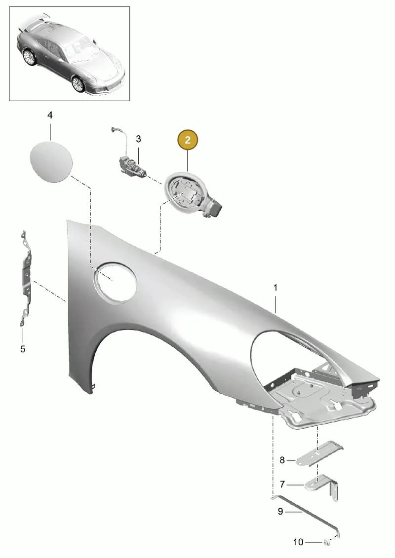 99150232900GRV — Porsche 911 (2013-2020) diagram p41801040, position 2
