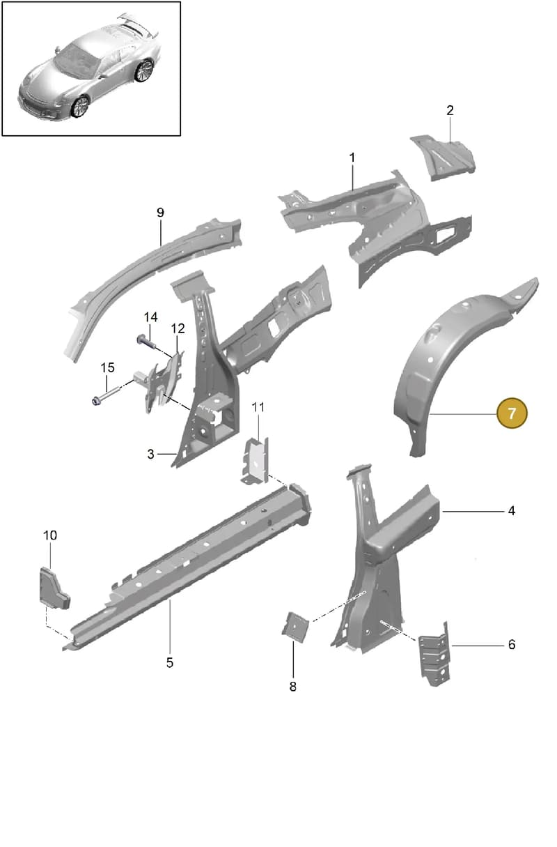 99150251502GRV — Porsche 911 (2013-2020) diagram p41801050, position 7