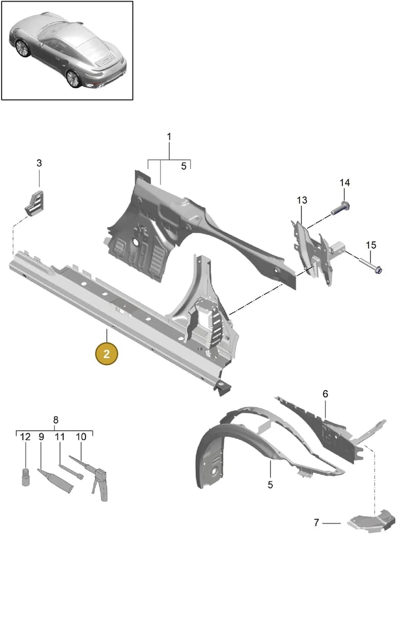 99150256301GRV — Porsche 911 (2013-2020) diagram p42801060, position 2