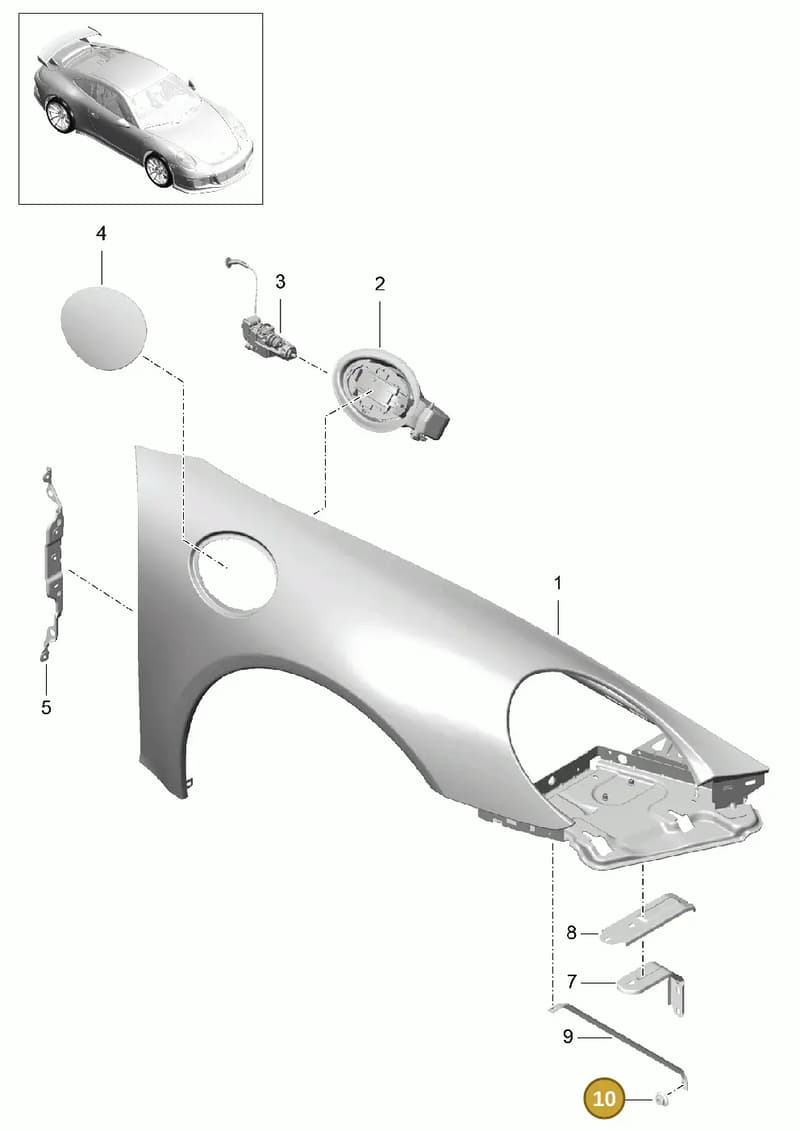 99150355770 — Porsche 911 (2013-2020) diagram p41801040, position 10