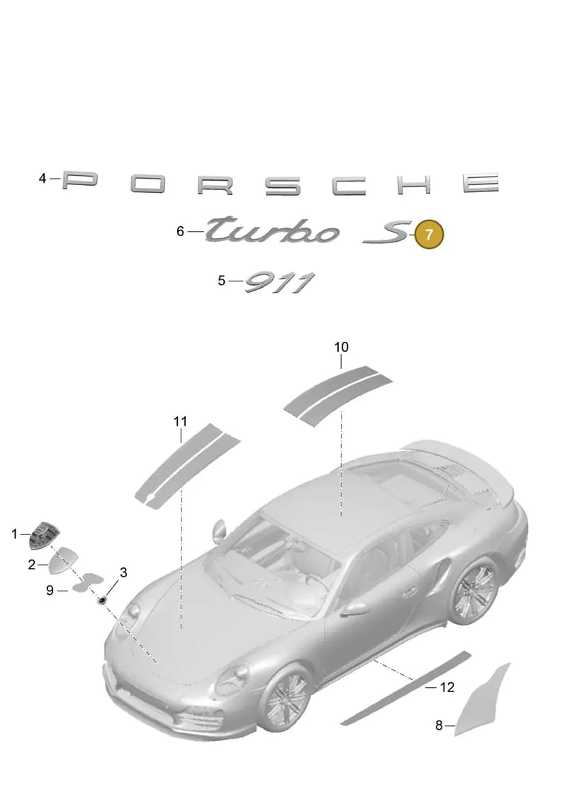 99150399980 — Porsche 911 (2013-2020) diagram p42810000, position 7