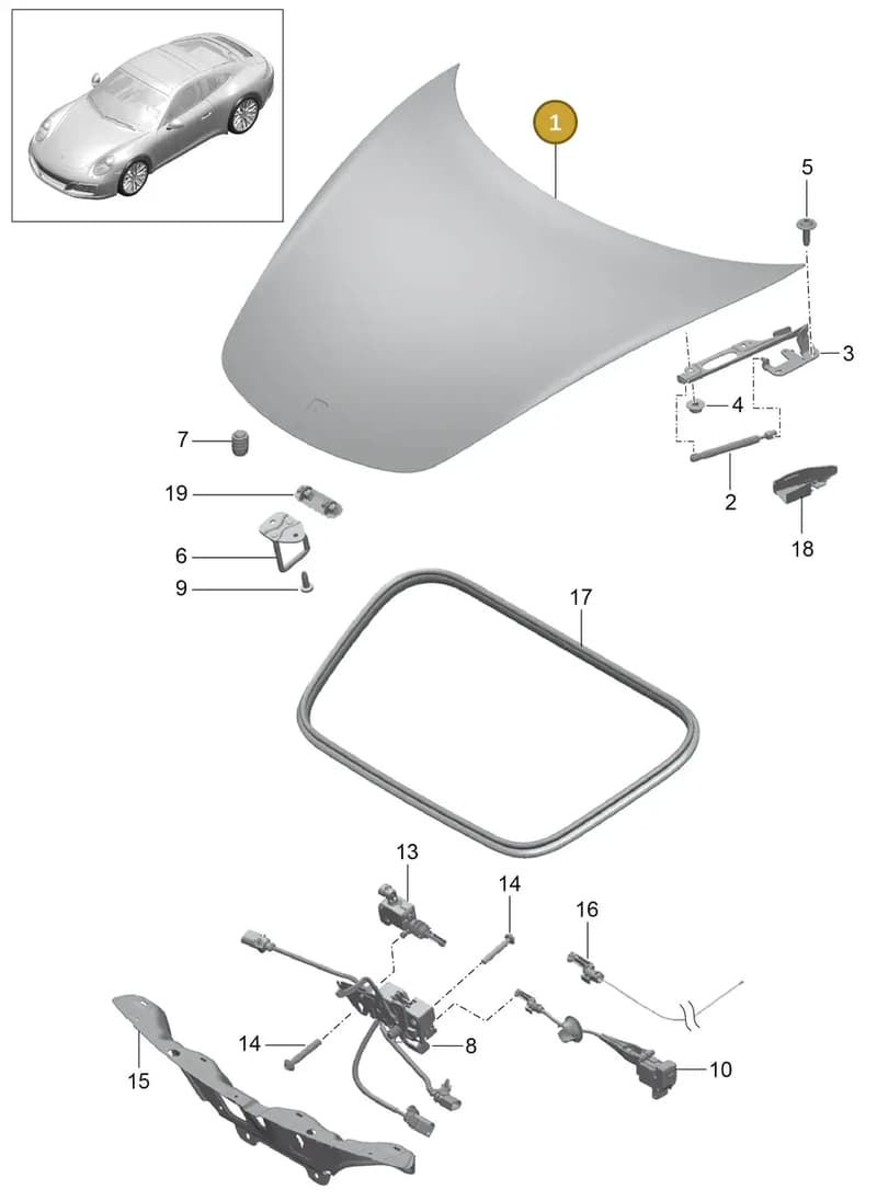 99150404127 — Porsche 911 (2016-2019) diagram p47803000, position 1
