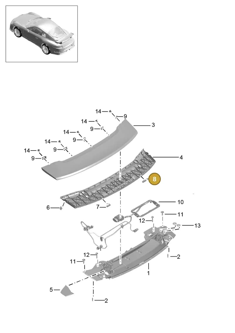 99150404180 — Porsche 911 (2013-2020) diagram p41803020, position 8