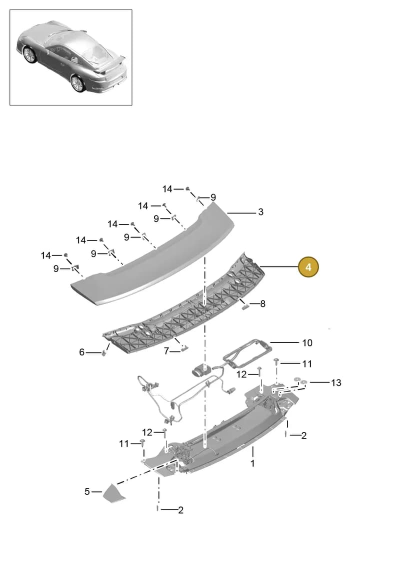 99150411720 — Porsche 911 (2013-2020) diagram p41803020, position 4