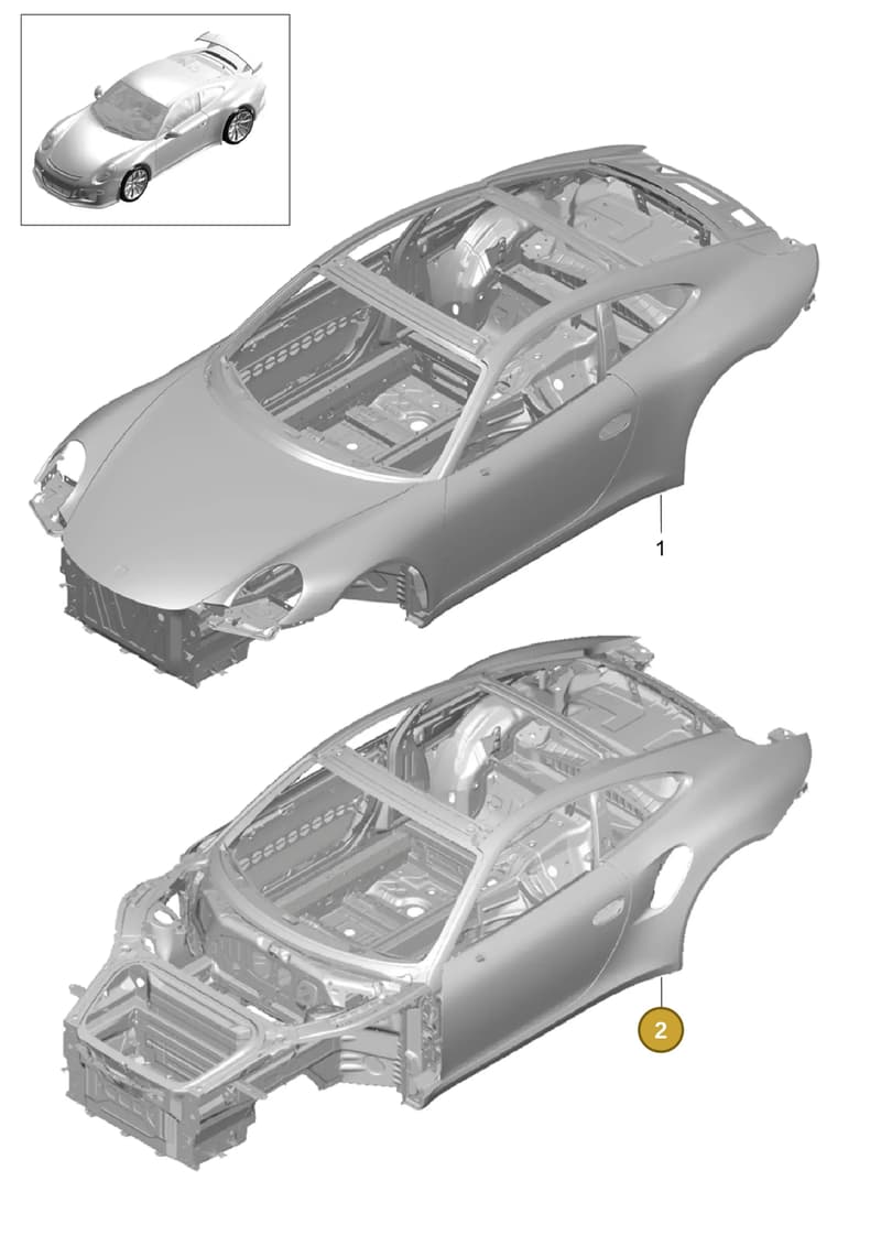 99150415111 — Porsche 911 (2013-2020) diagram p41801000, position 2
