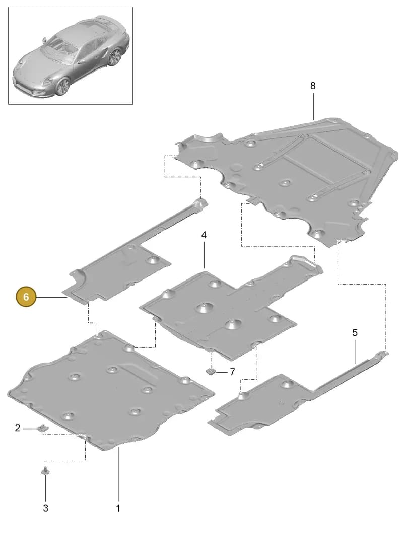 99150430502 — Porsche 911 (2013-2020) diagram p42801070, position 6