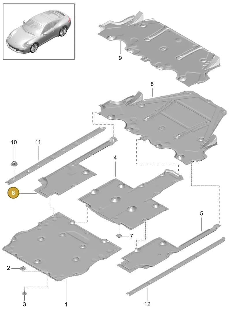 99150430504 — Porsche 911 (2016-2019) diagram p47801070, position 6
