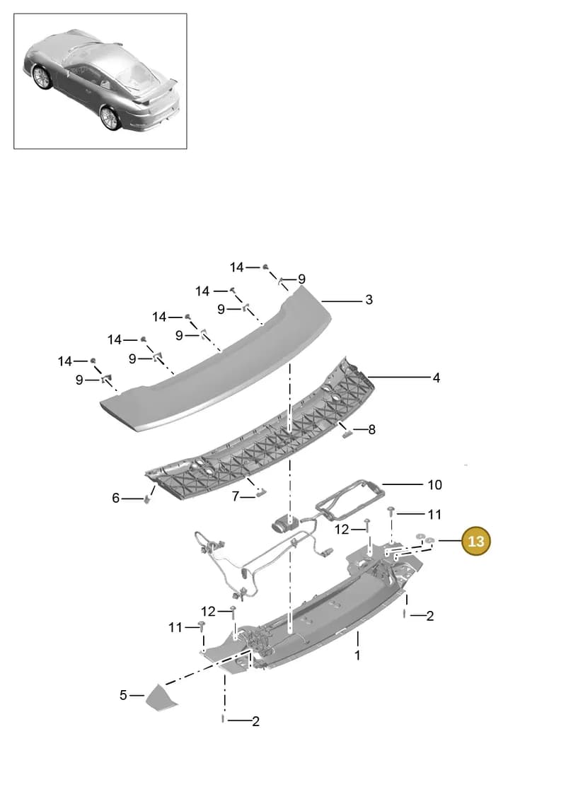 99150436700 — Porsche 911 (2013-2020) diagram p41803020, position 13+24