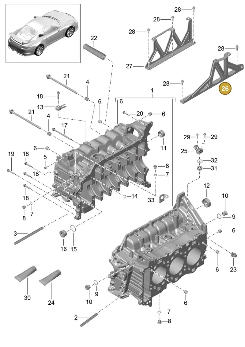 99150437797 — Porsche 911 (2013-2020) diagram p41101010, position 26