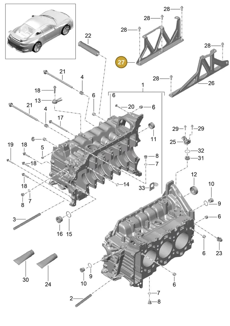 99150437896 — Porsche 911 (2013-2020) diagram p41101010, position 27