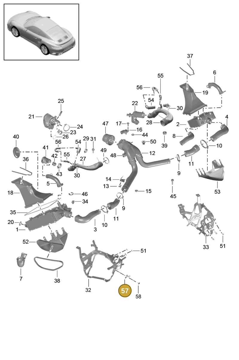 99150444400 — Porsche 911 (2013-2020) diagram p42107020, position 57