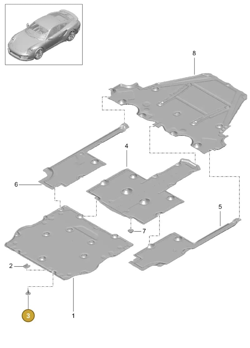 99150450287 — Porsche 911 (2013-2020) diagram p42801070, position 3