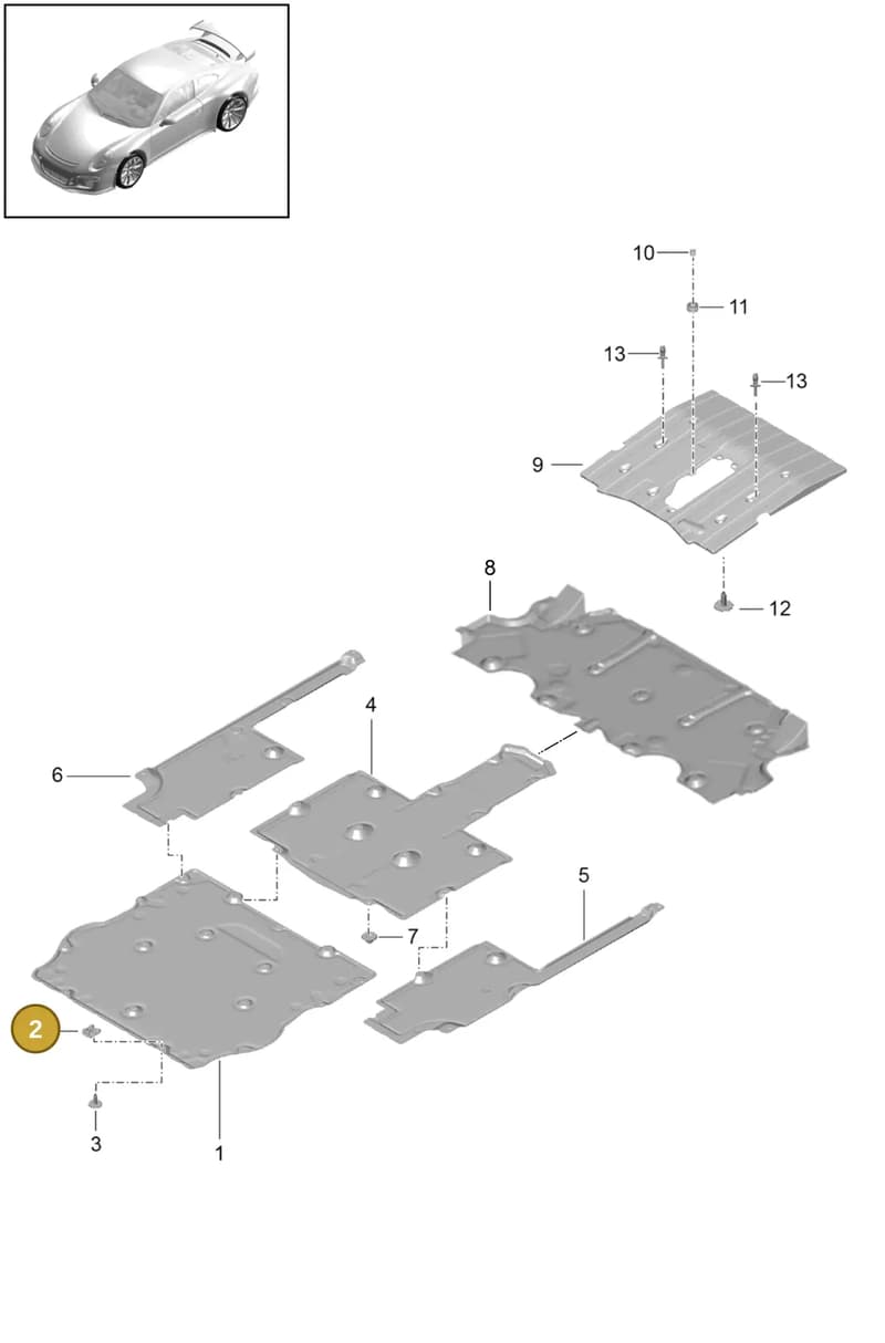 99150450381 — Porsche 911 (2013-2020) diagram p41801070, position 2