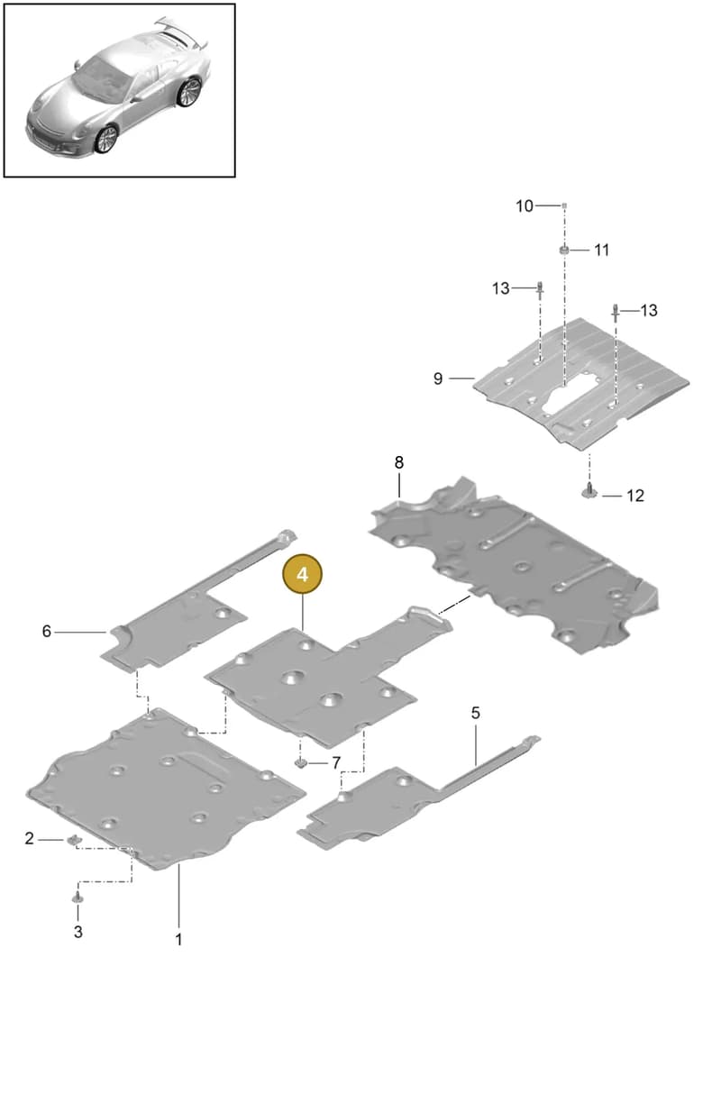 99150450481 — Porsche 911 (2013-2020) diagram p41801070, position 4