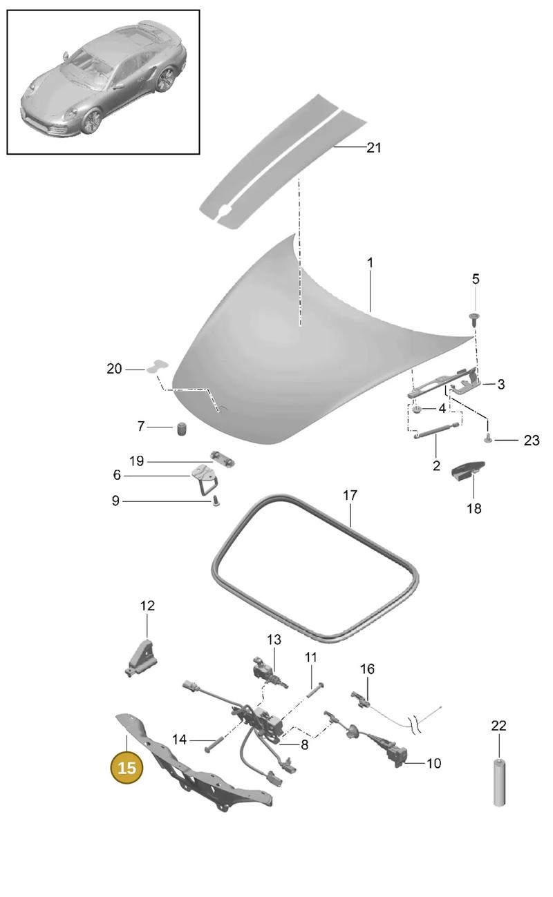 99150455301 — Porsche GT2 RS Clubsport (2013-2020) diagram p42803000, position 15