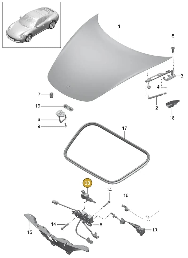 99150455320 — Porsche 911 (2016-2019) diagram p47803000, position 13