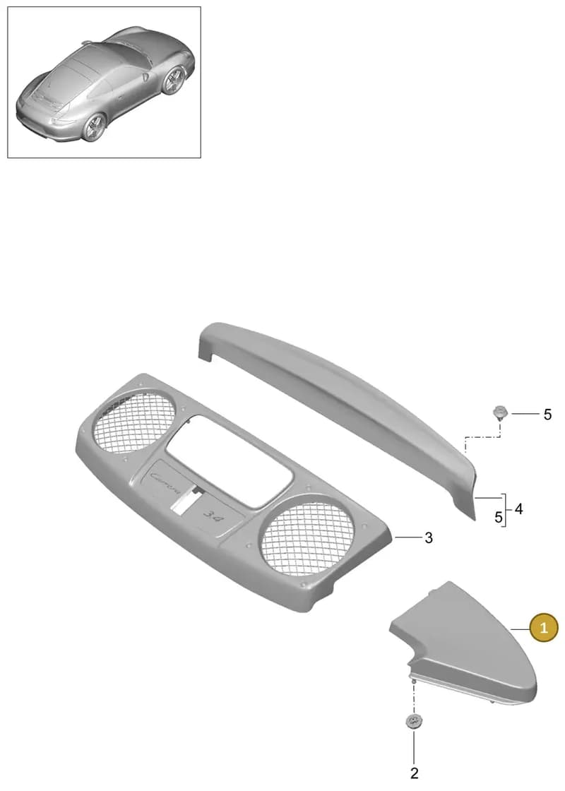 991504566031E0 — Porsche 991 Carrera 4 (2011-2016) diagram p38801080, position 1
