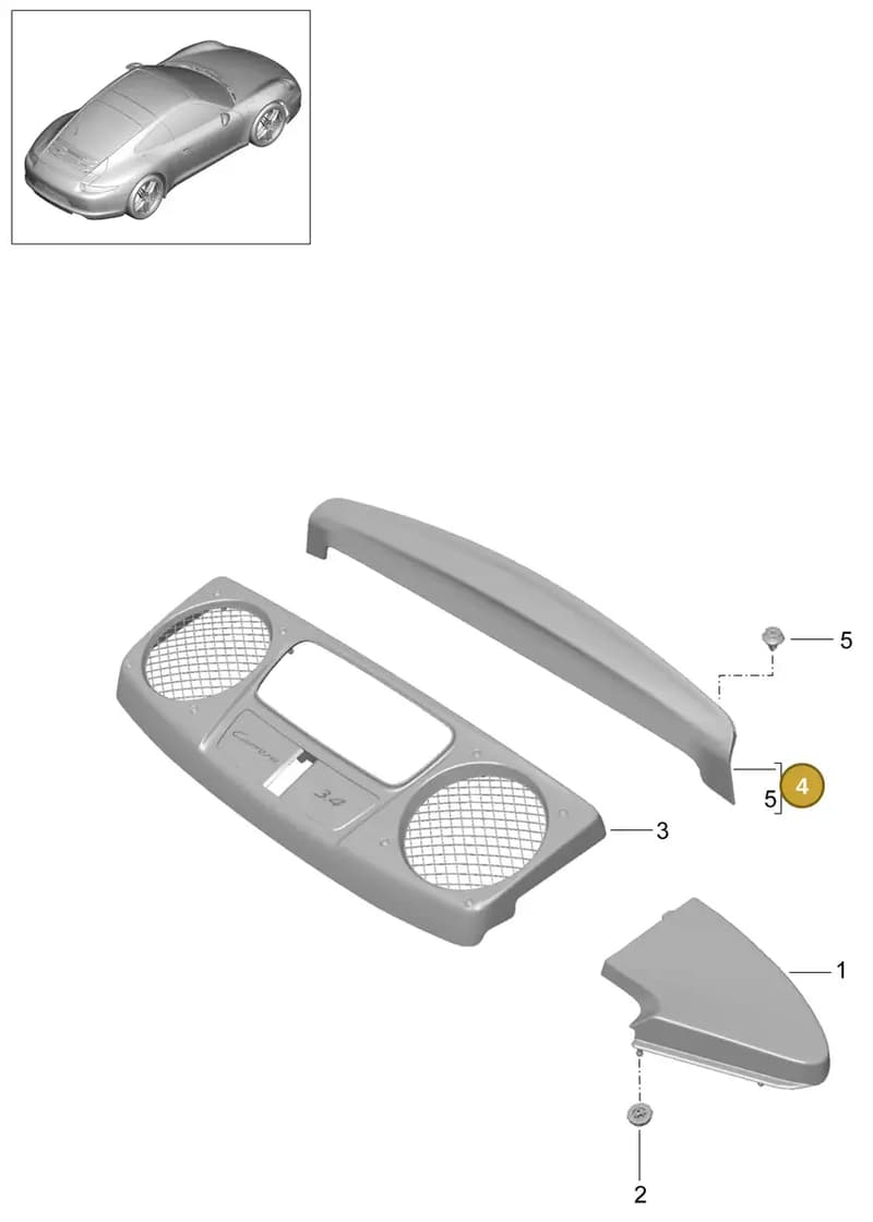 991504585001E0 — Porsche 991 Carrera 4 (2011-2016) diagram p38801080, position 4