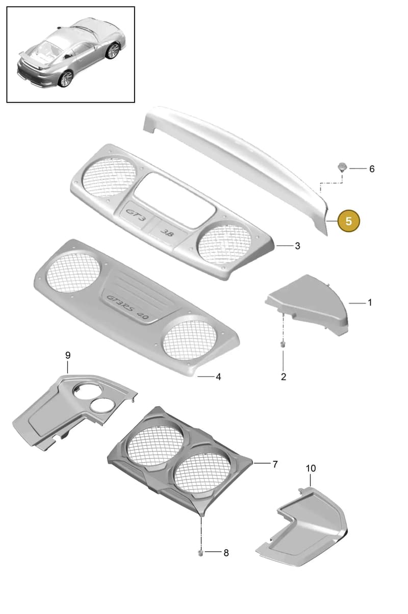 991504585001E0 — Porsche 911 (2013-2020) diagram p41801080, position 5