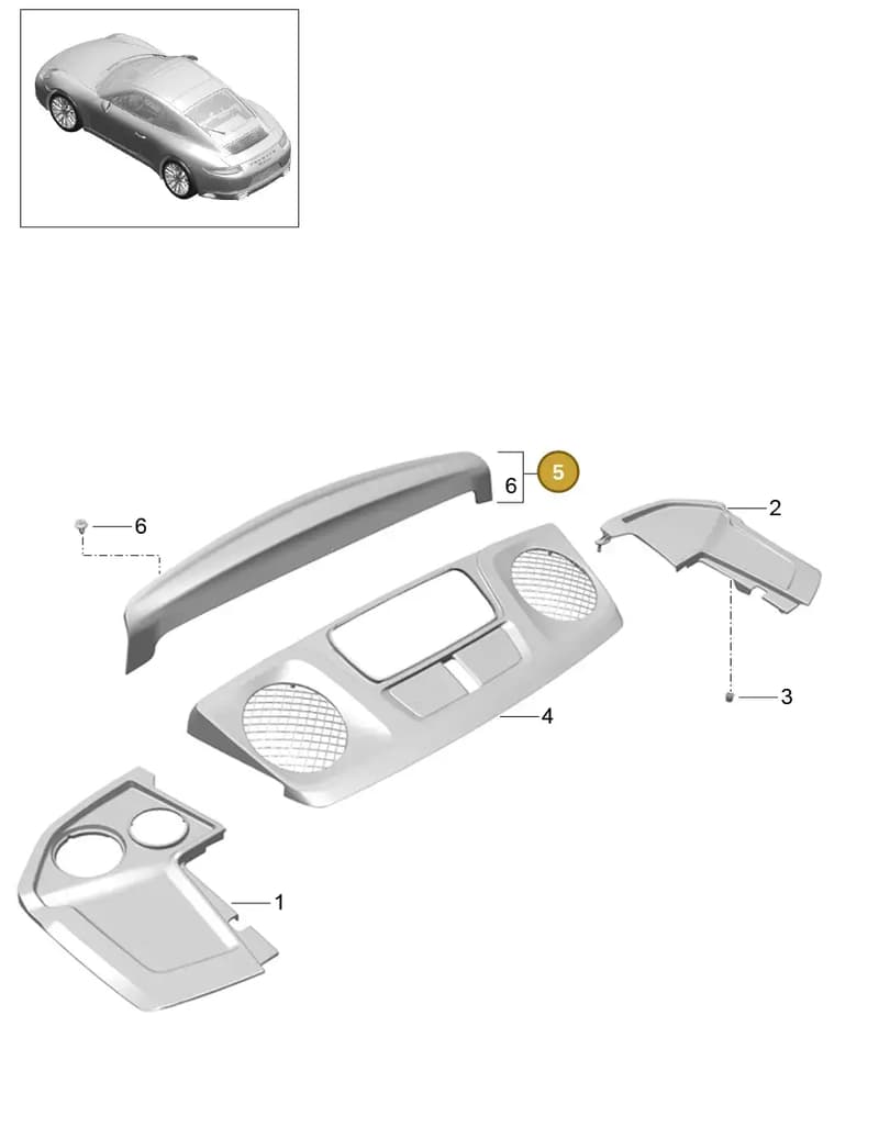 991504585001E0 — Porsche 911 (2016-2019) diagram p47801080, position 5