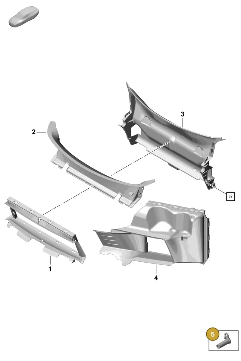 99150458790 — Porsche Boxster Spyder (2019-2020) diagram p55802010, position 5