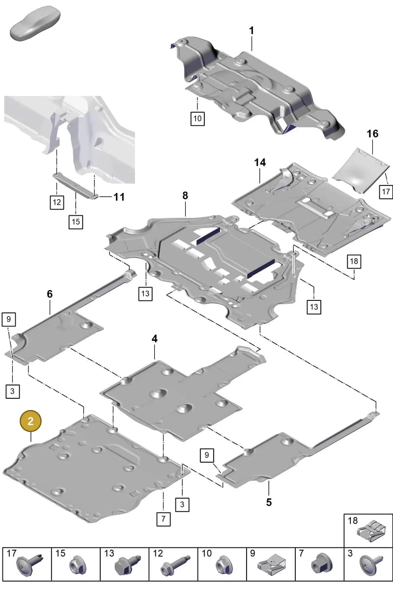 99150460109 — Porsche Boxster Spyder (2019-2020) diagram p55801700, position 2