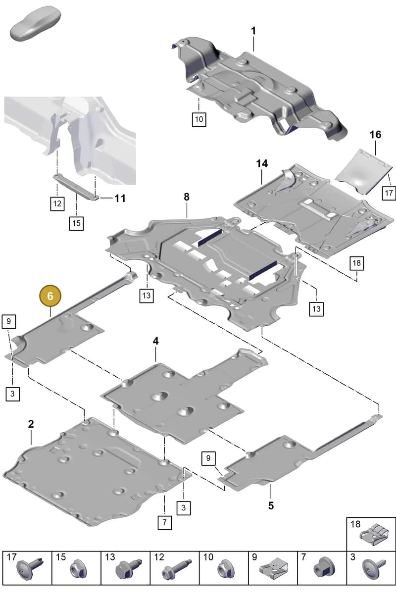 99150460600 — Porsche Boxster Spyder (2019-2020) diagram p55801700, position 6