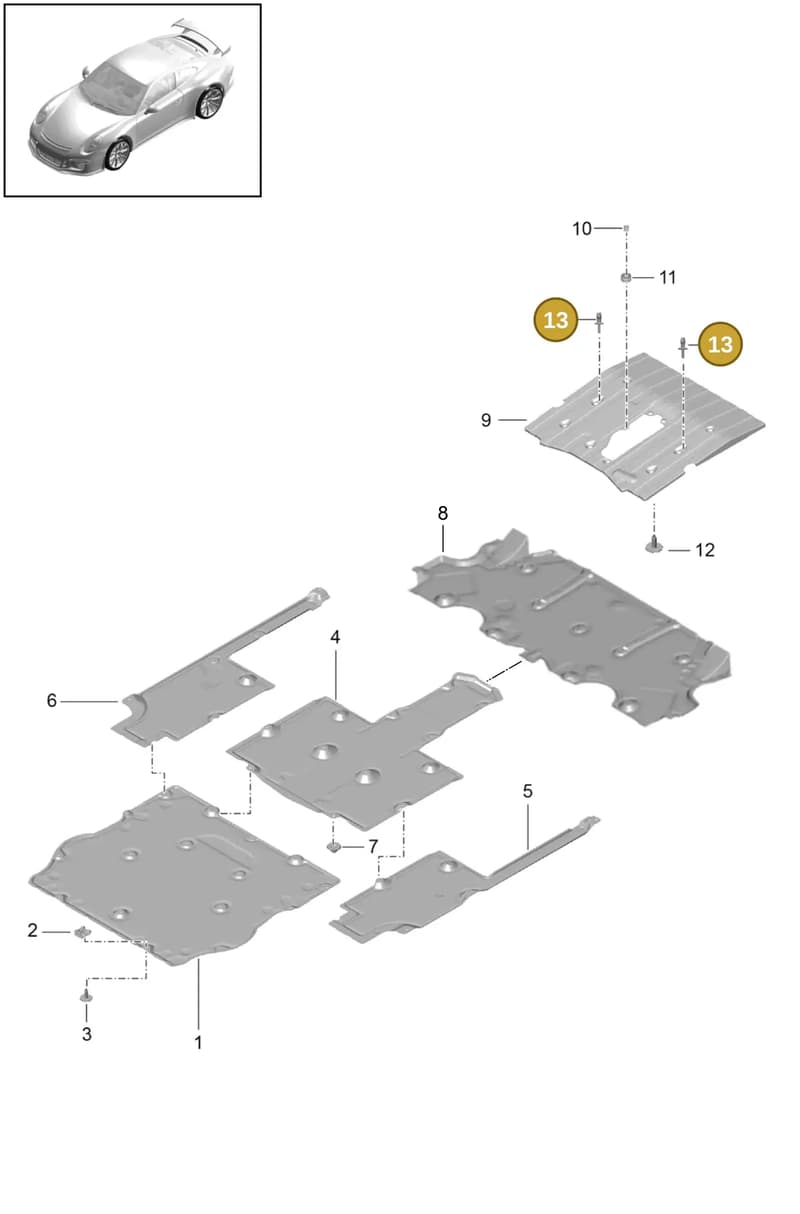 991504642001E0 — Porsche 911 (2013-2020) diagram p41801070, position 13
