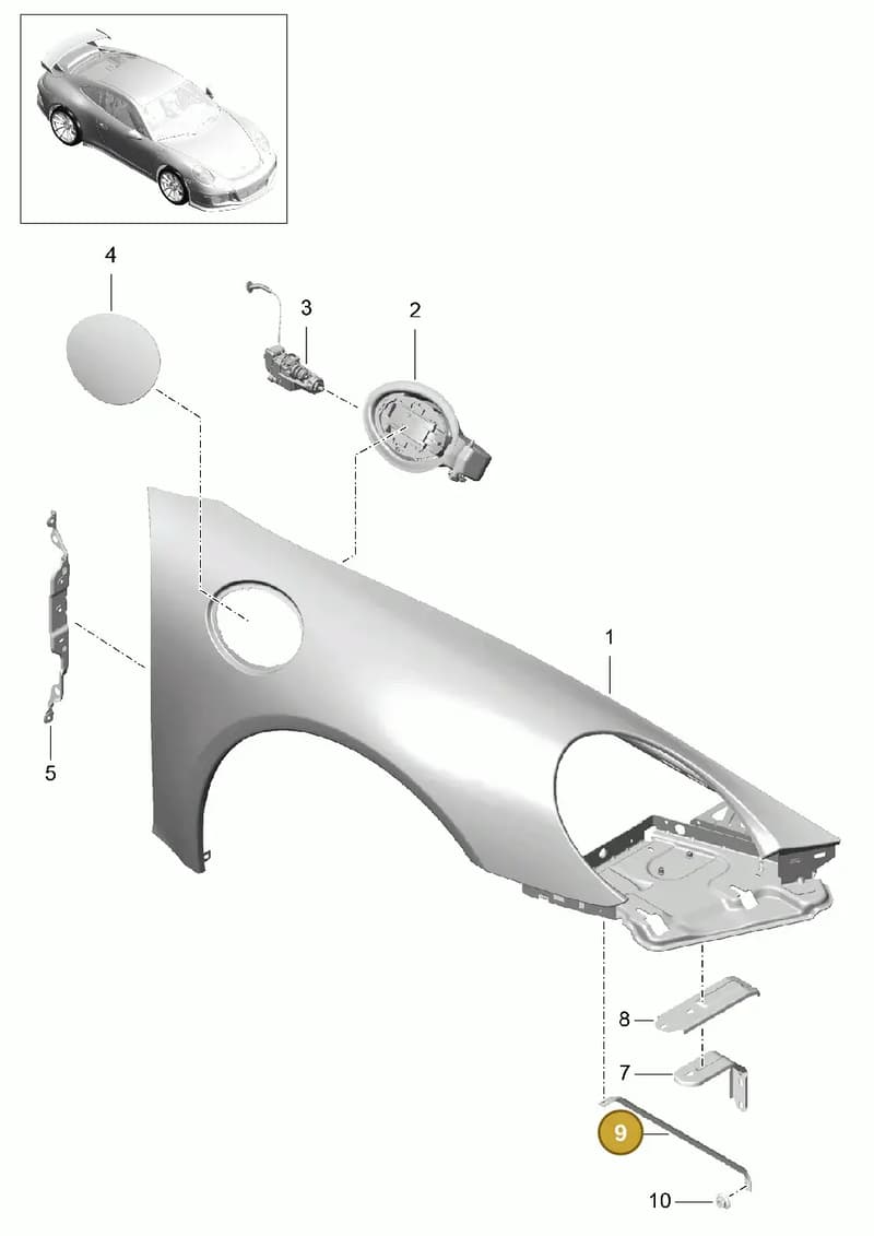 991504642B11E0 — Porsche 911 (2013-2020) diagram p41801040, position 9
