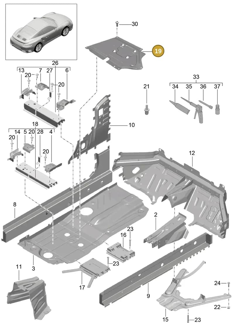 99150465800GRV — Porsche 911 (2013-2020) diagram p42801020, position 19