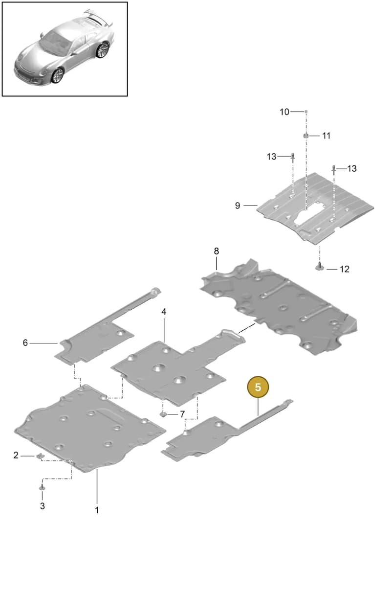 99150478790 — Porsche 911 (2013-2020) diagram p41801070, position 5