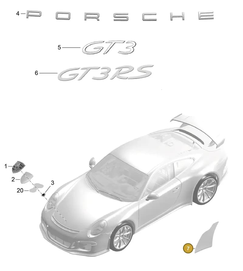 99150483505 — Porsche 911 (2013-2020) diagram p41810000, position 7