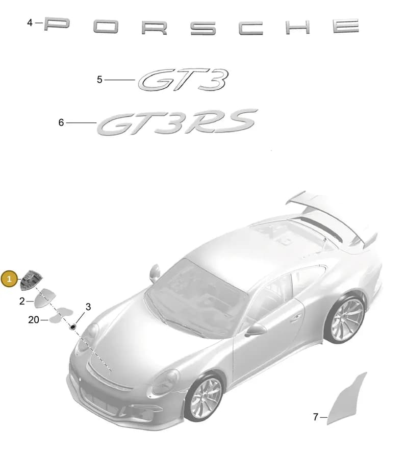 99150495401 — Porsche 911 (2013-2020) diagram p41810000, position 1